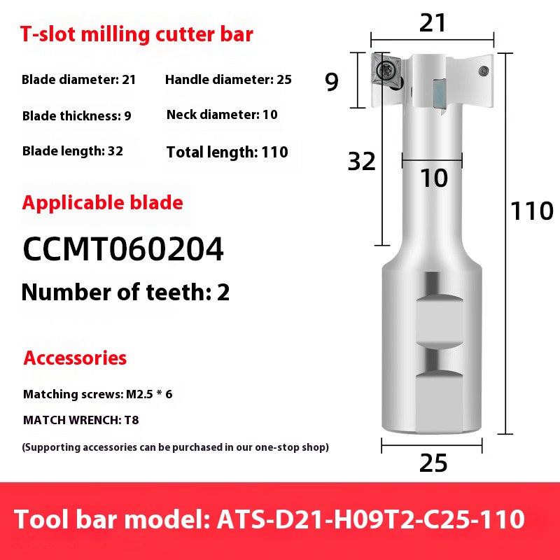 2065-T-slot milling cutter rod CNC slotting HTS three-edged machining center numerical control T-slot milling cutter rod thickness 6 8 10 12 Shandong Denso Pricision Tools Co.,Ltd.